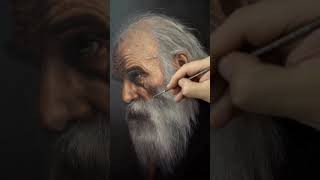 Portrait of Wisdom | Beard & Skin Texture by @vahid.alipour.painter