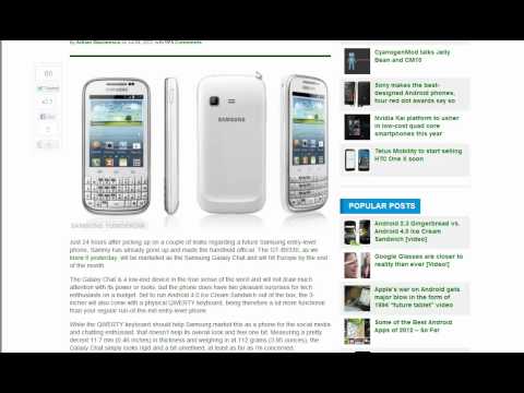 Samsung Galaxy Chat - NEW Samsung Smartphone - 4.0 Qwerty ICS