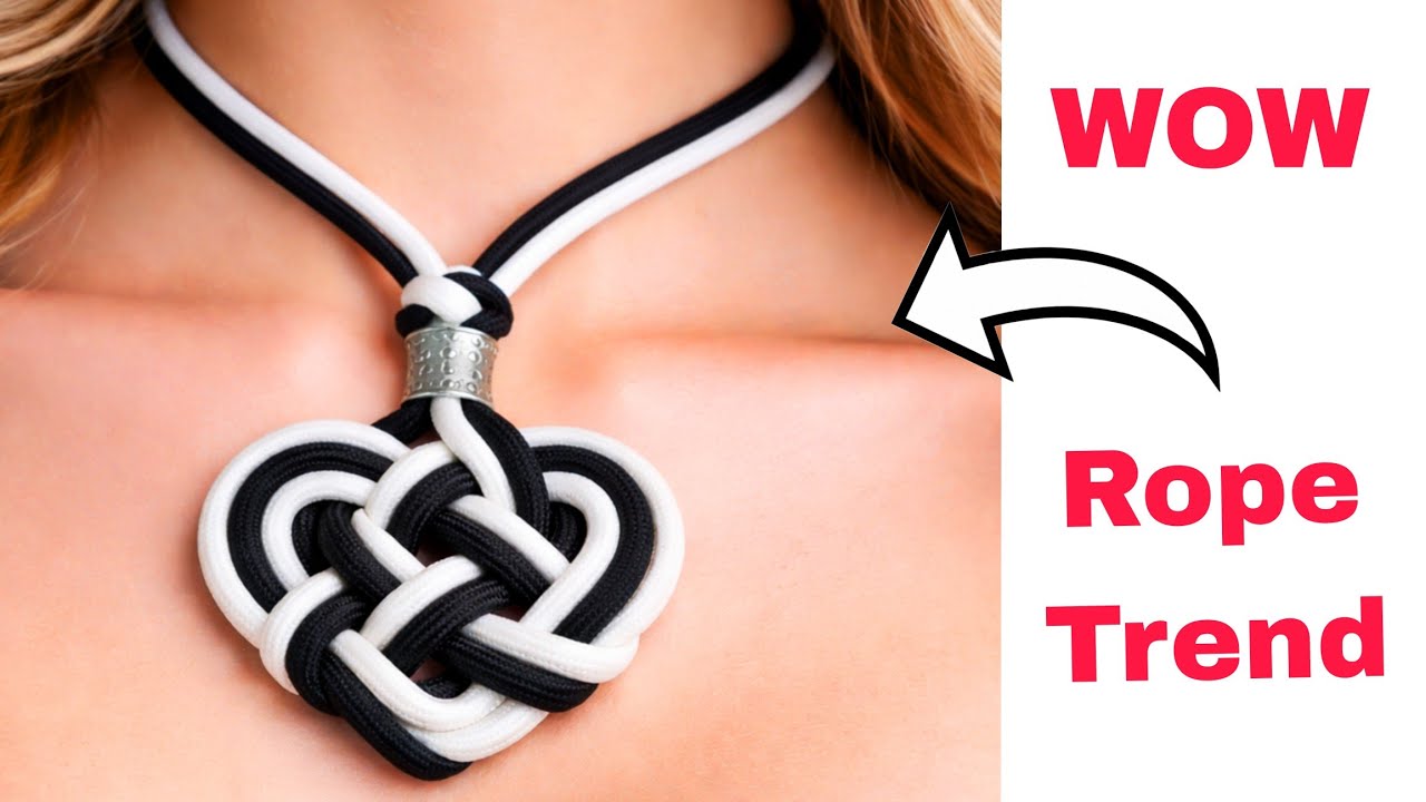 Изящный узелок, который превращается в красивое ожерелье – сделайте его сами!
