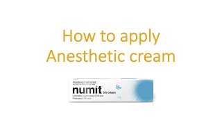 Application Of Anaesthetic Cream Pre-Circision