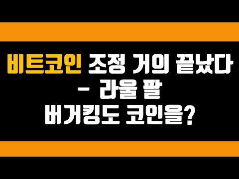 비트코인 조정 거의 끝났다 <strong>라울</strong> 팔