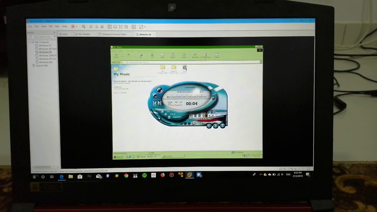 Test audio file - Windows Media with Nautical skin on Win98 SE (in VMware Workstation 15)