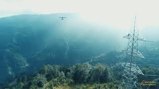 Drone Stringing of 132KV Transmission Line in Nepal- LIKHU-A Hydropower | Madhukaa Drone Services
