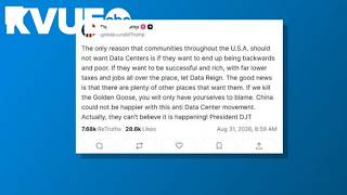President Trump posts in support of data centers