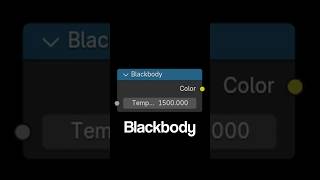 Blackbody | Explaining Every Single Node in Blender #blender #b3d