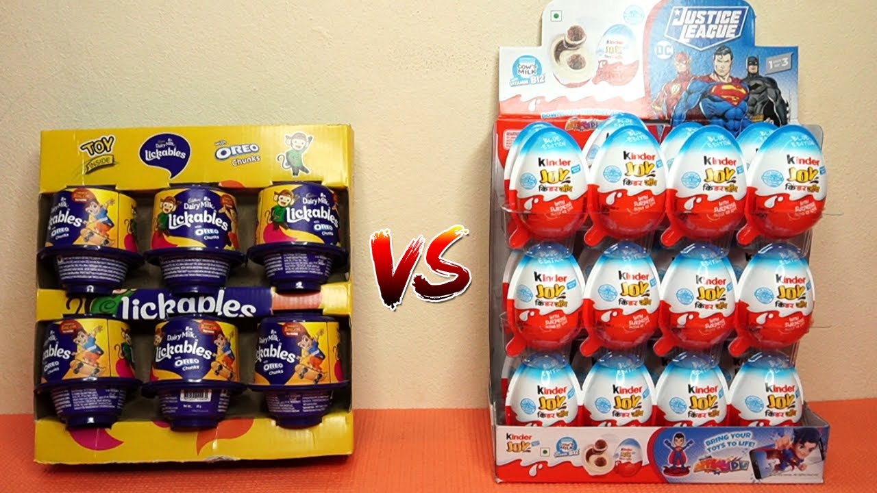 Cadbury Dairy Milk Lickables Vs Kinder Joy For Boys Chatpat review