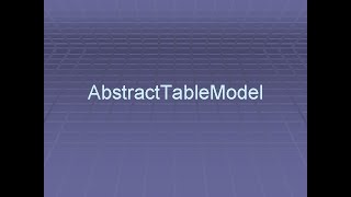 Abstract Table Model