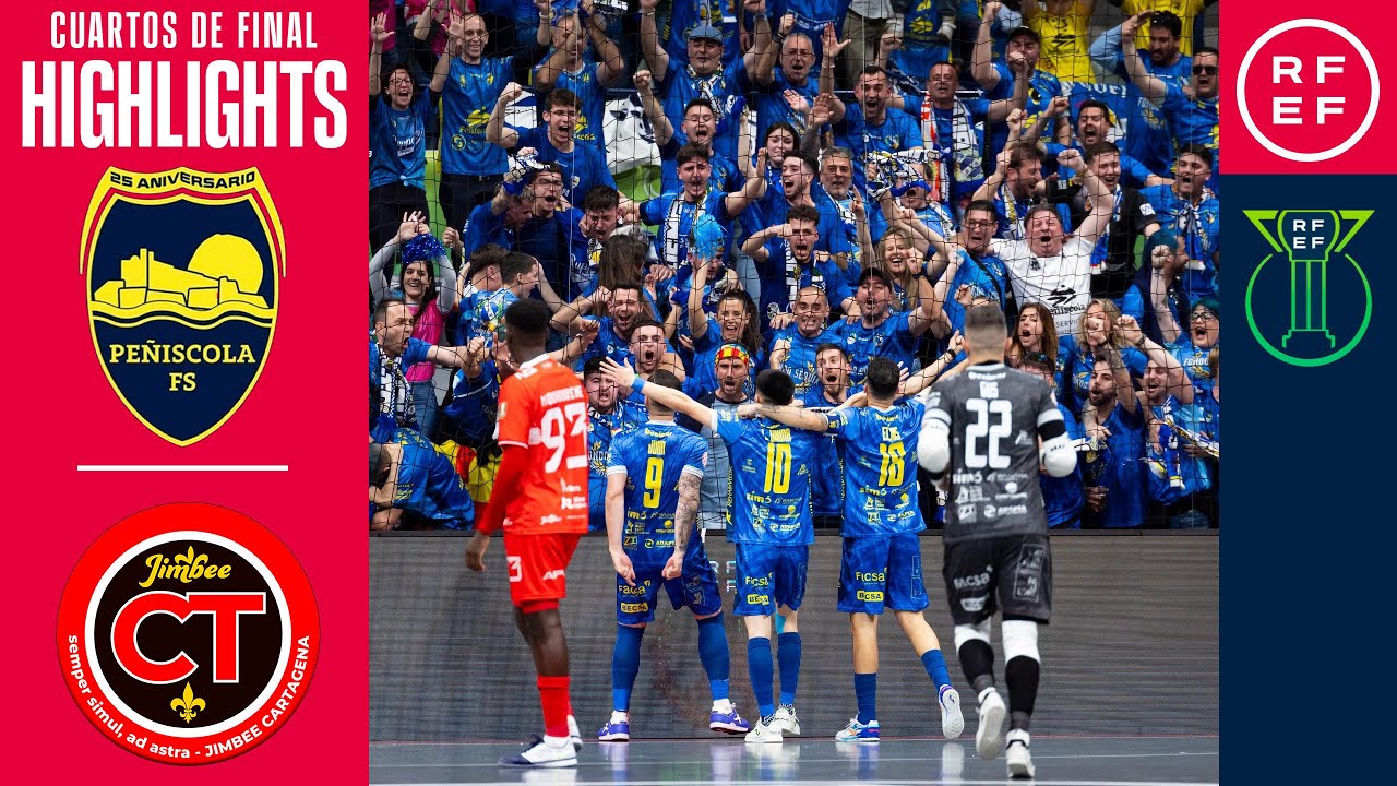 Resumen #CopadeEspañaFS  Servigroup Peñíscola 2 (4)-2 (2) Jimbee Cartagena Costa Cálida | Cuartos