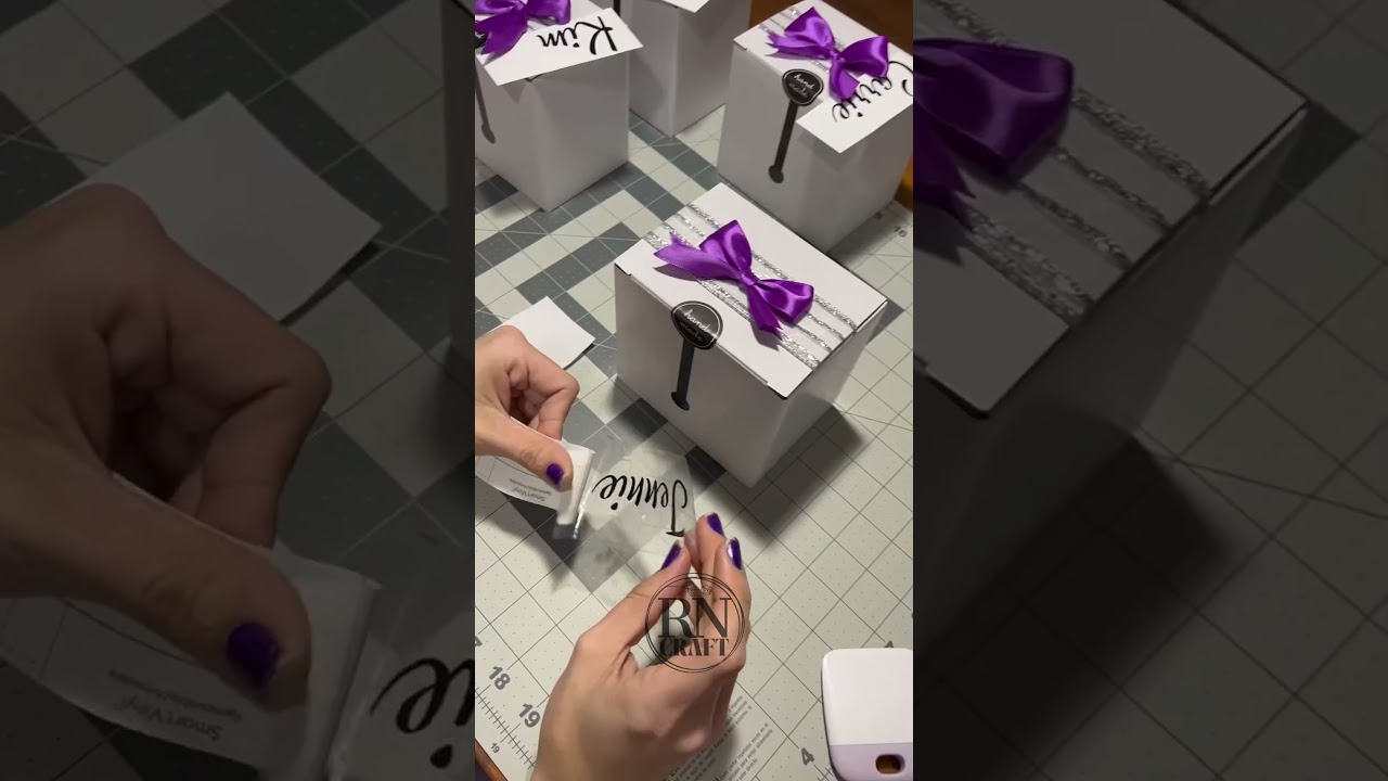 Let's make a custom Name gift box Part-1 #asmr #craftasmr #craftasmar  #cricutvinyl  #customorder