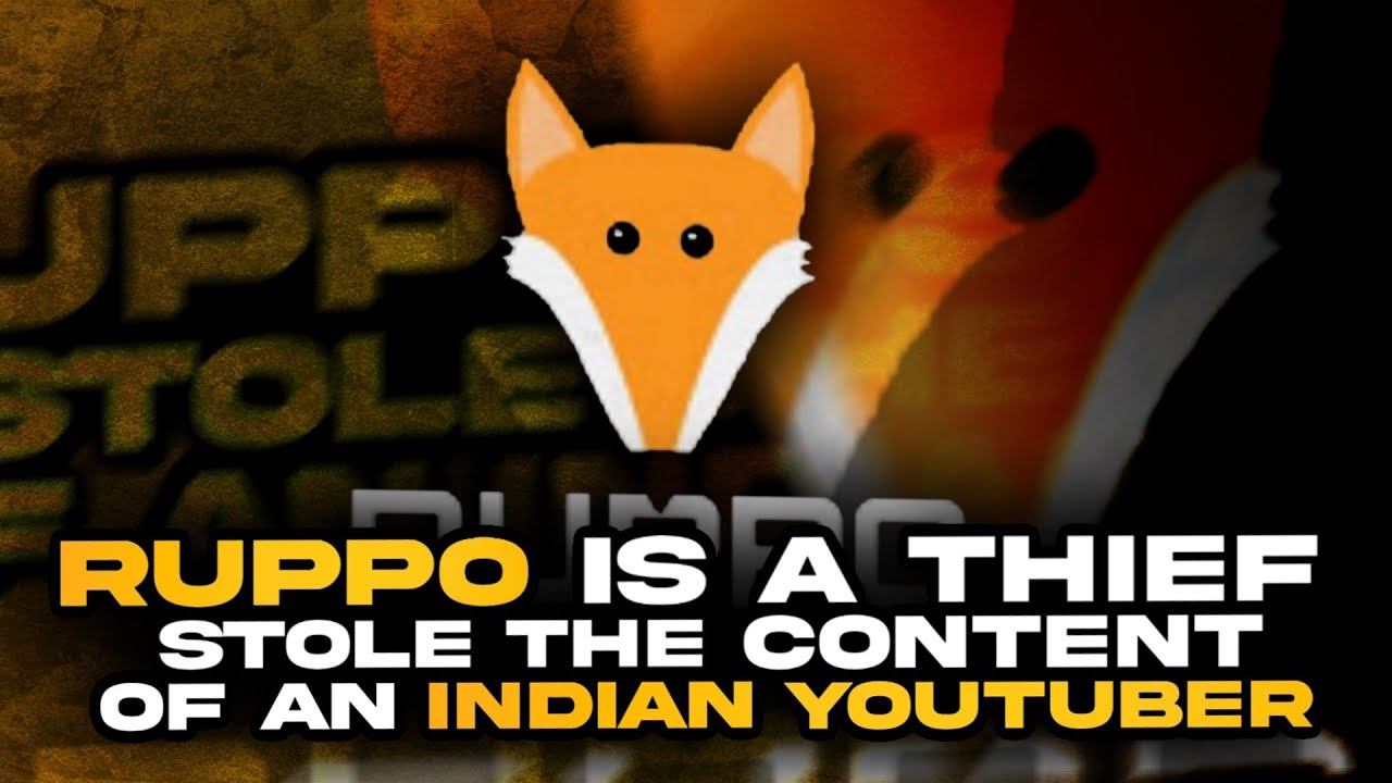 RUPPO EXPOSED FOR STEALING THE CONTENT OF AN INDIAN YOUTUBER | HARD SCOPE