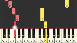 Au Clair de la Lune  piano tutorial