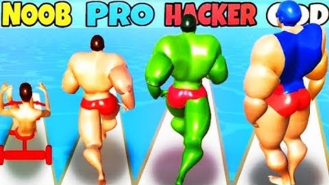 NOOB vs PRO vs HACKER vs GOD In Muscle Rush - Play Game TikTok 9999 Gameplay Video 2024
