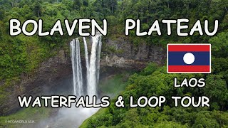 BOLAVEN WATERFALLS: 4K drone footage of the spectacular waterfalls of the Bolaven Plateau, Laos.