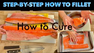 StepbyStep Filleting Salmon : How to Cure Salmon for Sushi and Sashimi at Home with Sushi Man