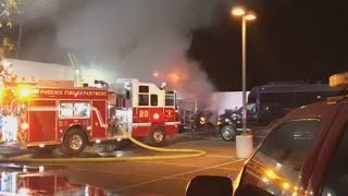 RAW VIDEO: Fire crews from Phoenix, Glendale battle office building blaze