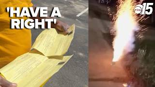 Latta man found not guilty on disorderly conduct charges tied to fireworks protest