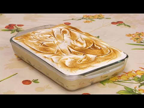 Video: Pastel De Merengue De Crema De Plátano