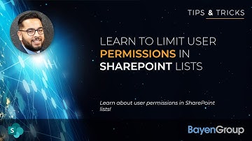 Learn to Limit User Permissions in SharePoint Lists