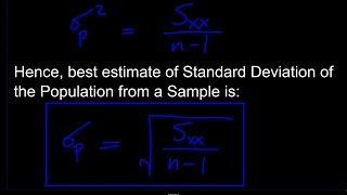 SAMPLE STANDARD DEVIATION DERIVATION