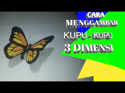 Cara menggambar kupu  kupu  3  dimensi  rhevi art YouTube