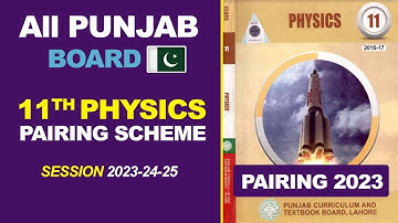 11th Class Physics Pairing Scheme 2023 |Physics Scheme 11th Class 2023 |FAST Science Academy
