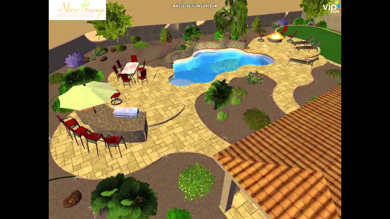 Pool-Outdoor Kitchen-Artificial Grass-Travertine-3D Swimming Pool ... Pool-Outdoor Kitchen-Artificial Grass-Travertine-3D Swimming Pool ...