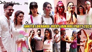 Ankita Lokhande Holi Party 2024 Vicky Jain, Isha Malviya, Khanzaadi, Manisha Rani, Nia Sharma