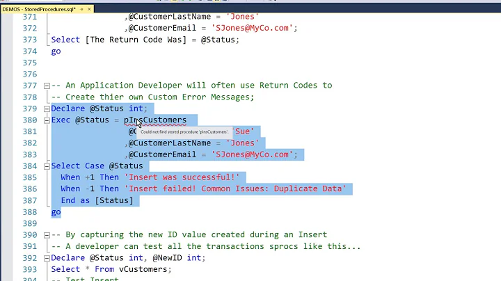 Stored Procedures-06 Stored Procedures With Return Codes