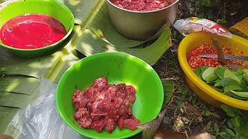 Ăn heo nóng Món ăn kinh dị - heo nóng của người tây nguyen