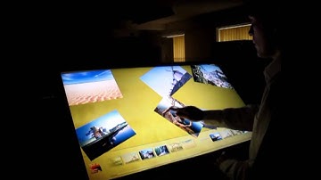 Image collage - Use of multi-touch to flick, zoom and rotate images