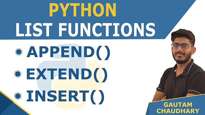 #14 List Methods (append, extend, insert)  in Python - Python Programming tutorials