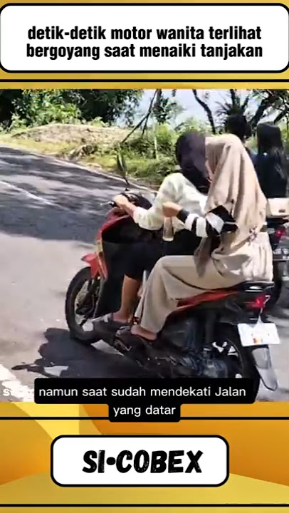 seconds when the woman's motorbike is seen swaying when going up a hill#shorts