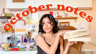 📖 new studio, painting challenge, & books I read......... | October Notes ✏️
