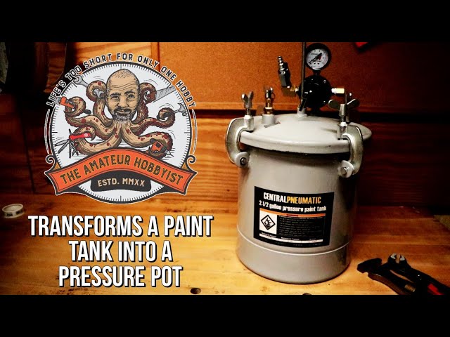 Crafted Workshop on X: All set up for resin casting with this pressure pot!  Followed @NVWoodwerks tutorial video to convert this Harbor Freight pressure  pot and am doing a test casting with @