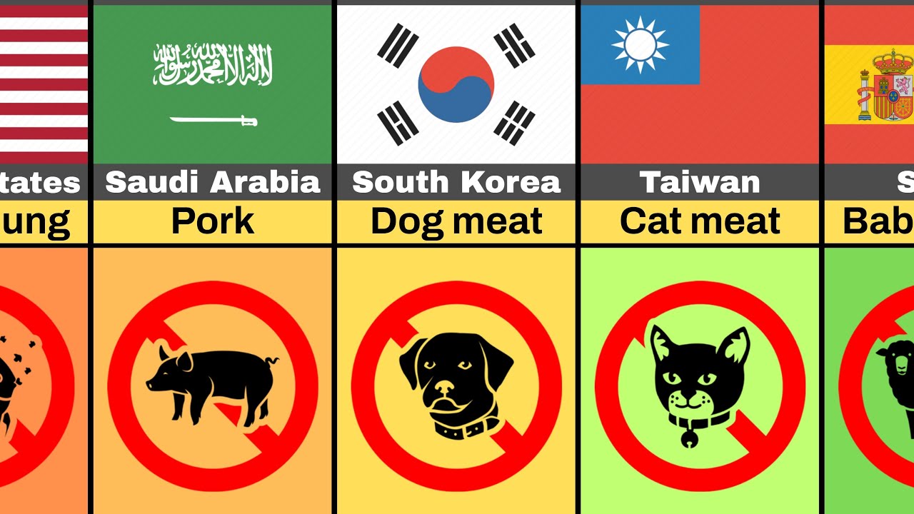 🌐 Comparison — Banned Foods From Different Countries