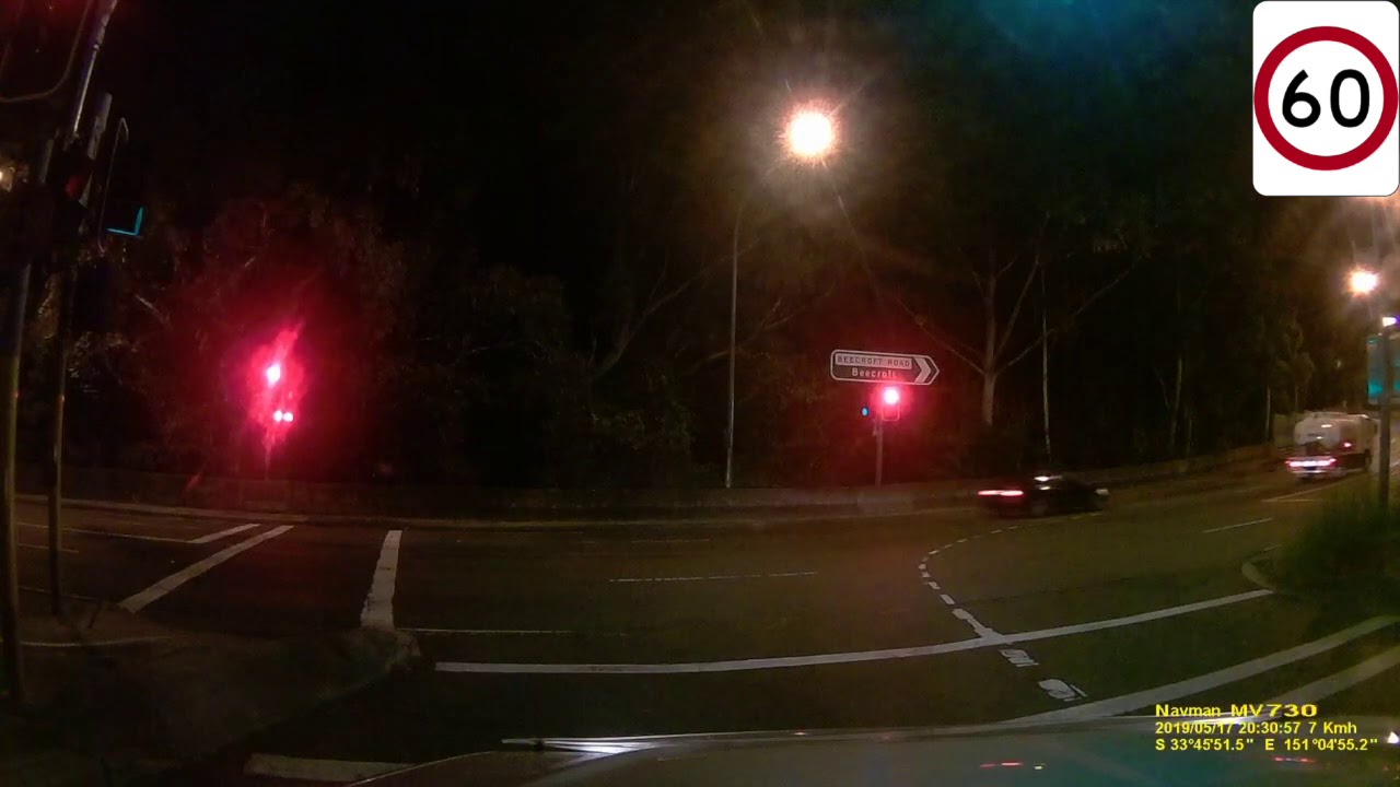Milsons Point to Thornleigh, NSW Night Drive via M1, M2 and A28