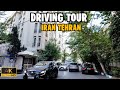 تور رانندگی در خیابان زیبای دیباجی تهران 4k تست و تور رانندگی در خیابان های تهران 
