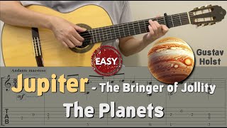 Jupiter - The Bringer of Jollity [The Planets] / Gustav Holst (Easy Guitar) [Notation + TAB]