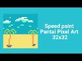 Speed paint Pantai Pixel Art 32x32