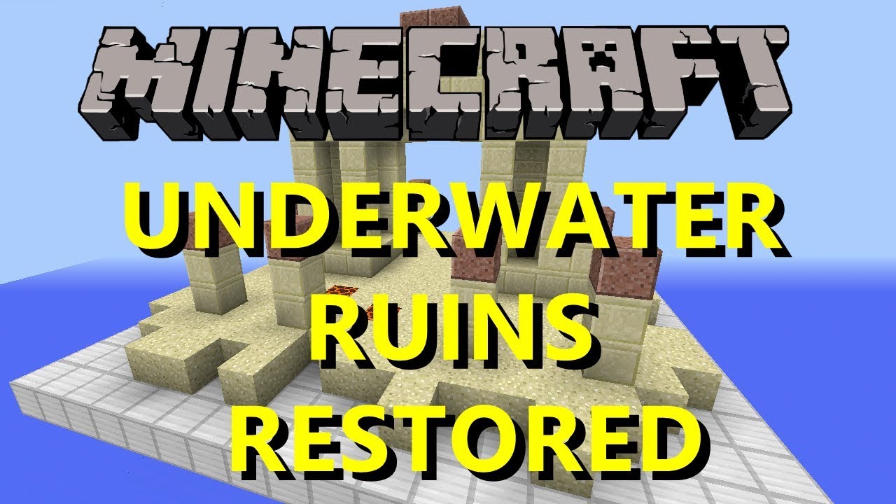 Underwater Ruins RESTORED Minecraft 1.13 (Update Aquatic) Snapshot