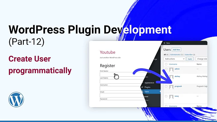 Create User programmatically - WordPress Custom Plugin Development 2021 in Hindi (Part-12)