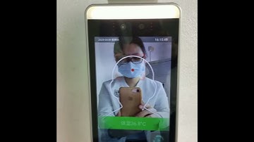 Non contact infrared body temperature access control display with facial recognition