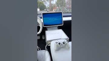 Sony PlayStation X startup in Tesla 🚙 #asmr #sony #tesla #playstation #psx #retrogaming #gaming