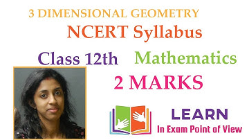 Class 12 || Maths || NCERT || THREE DIMENSIONAL GEOMETRY || 2 mark questions