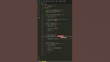 C program to find transpose of a Matrix #clanguageforbeginners #clanguageprogram #ytshortsindia