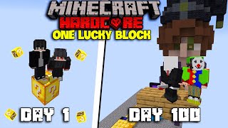 MÌNH CÙNG KiraMC SINH TỒN 100 NGÀY TRONG MINECRAFT ONE LUCKYBLOCK | 1 BLOCK MAY MẮN