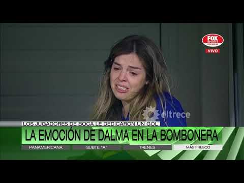 La imagen de Dalma que hizo llorar al mundo en la cancha de Boca, homenajeando a Diego