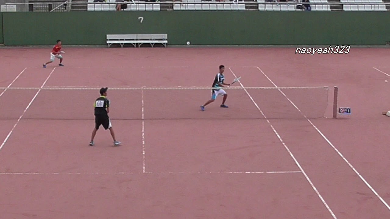 2018年 JOC ソフトテニス U17男子 ダブルス決勝 野田・永江（高田中学） 対 中別府・池口（高田商業）