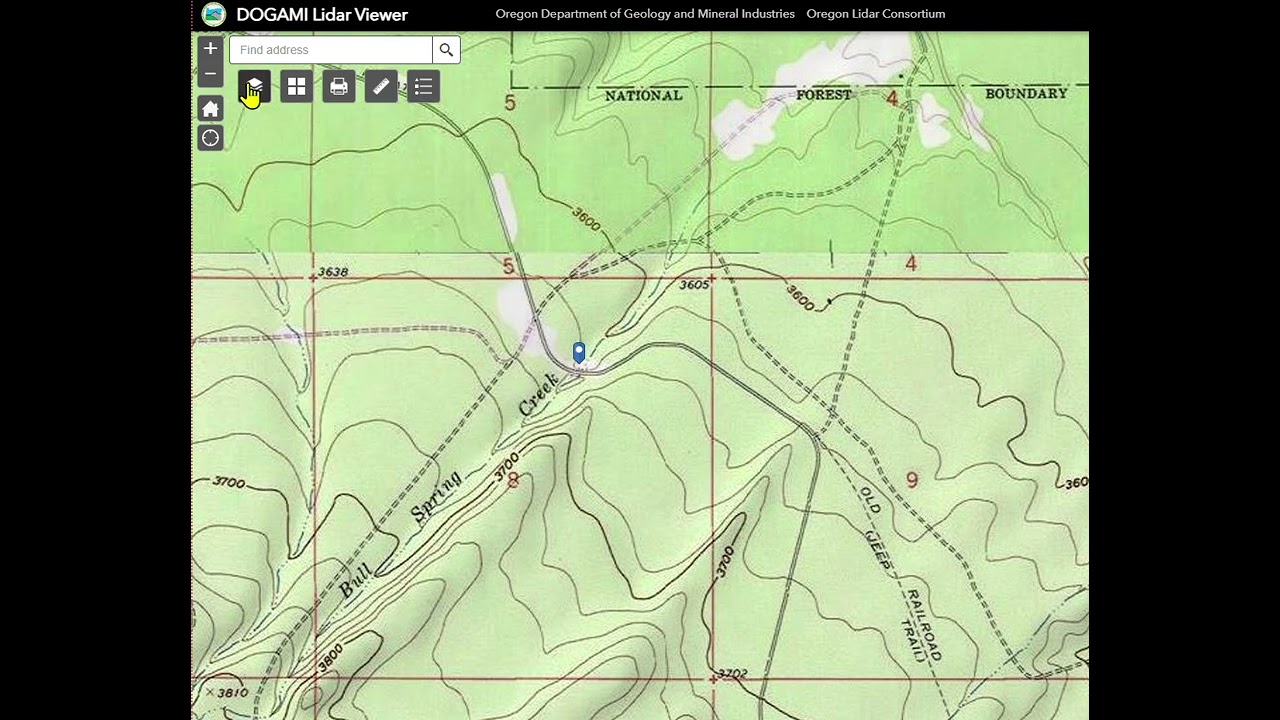 DOGAMI LIDAR fade with topomap basemap