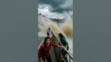 Shocking Footage: Ravi River Dam Breaks and Sweeps Away Bridge 😱"#shortsfeed #shortvideo